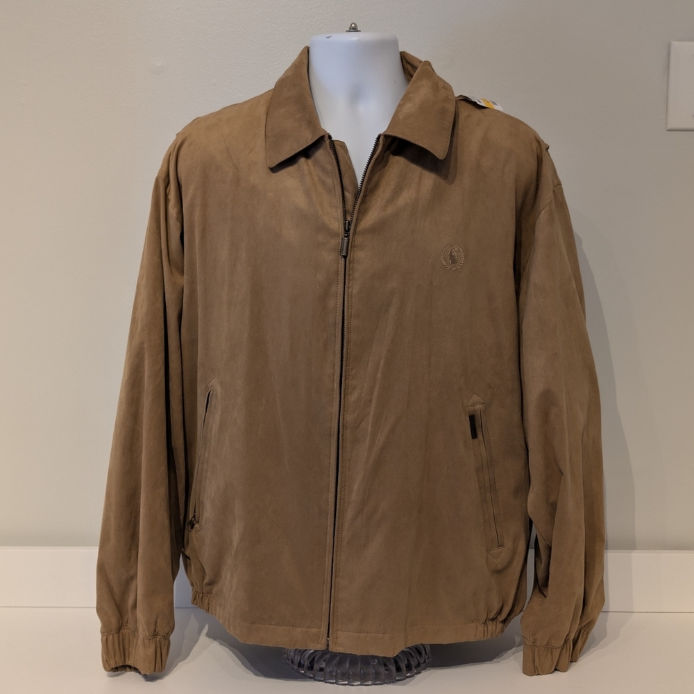 Vintage Caesars Palace Casino Mens Brown Jacket Coat Sz XL Las Vegas Rare Logo